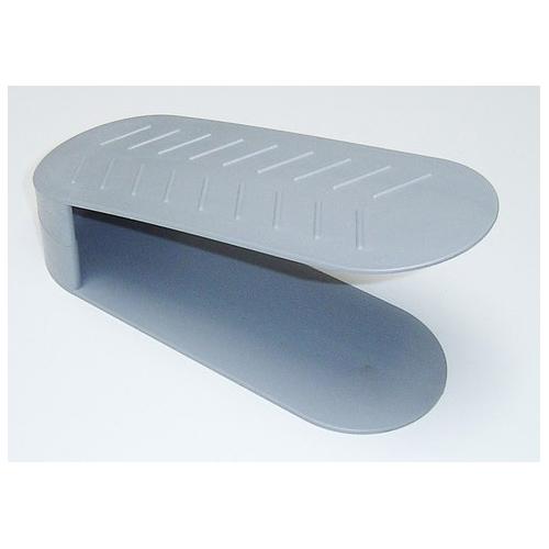 „Schuhregal RUCO „“(Schuhstapler)““ Regale Gr. B/H/T: 10 cm x 12,5 cm x 25,5 cm, silberfarben Schuhregale Kunststoff, schafft Platz und Ordnung“
