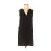 Gap Casual Dress - Shift V Neck Sleeveless: Black Print Dresses - Women's Size X-Small