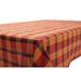 Lintex Amber Plaid 100% Cotton Tablecloth 70" Round Cotton in Gray/Orange/Red | 70 W x 52 D in | Wayfair 461835