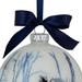 Northlight Seasonal 4" White & Blue Moose Glass Christmas Ball Ornament Glass in Blue/White | 4 H x 4 W x 4 D in | Wayfair NORTHLIGHT GB94420