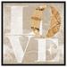 Oliver Gal Natural Love, Metallic Glam Love Modern Gold - Textual Art Canvas | 13 H x 13 W x 1.75 D in | Wayfair 17517_12x12_CANV_BFL