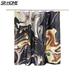 SR-HOME 13 Piece Marble Ink Shower Curtain Set + Hooks Polyester in Black/Gray | 72 H x 84 W in | Wayfair SRHOME2ec52b8