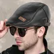 Chapeau béret en cuir vintage pour hommes casquette plate Newsboy casquettes rétro pour hommes