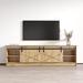 Archie TV Stand for TVs up to 88" w/ Electric Fireplace Included Wood in Brown Laurel Foundry Modern Farmhouse® | Wayfair