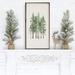 The Holiday Aisle® Watercolor Coniferous Wood in White | 24 H x 12 W x 1.5 D in | Wayfair 93AD5B68D11E4D4882EE484466DE4C83