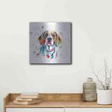 Red Barrel Studio® Luxe Art 'Colorful Watercolor Beagle 2' By F Colorful Watercolor Beagle 2 by - Painting on in Blue/Green/Orange | Wayfair