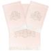 Rosdorf Park Jacan Fleur De Lis 100% Turkish Cotton 3 Piece Towel Set Terry Cloth in Pink/White | 27 W in | Wayfair