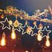 The Holiday Aisle® 150 LED Star String Lights Twinkle Home Decor Lights Remote Control Curtain Lights Warm Light in White | Wayfair