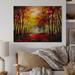 Millwood Pines Walk Through Autumn Forest - Traditional Wood Wall Art Decor - Natural Pine Wood in Black/Brown/Red | 8 H x 12 W x 1 D in | Wayfair