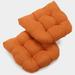 Latitude Run® 19-Inch U-Shaped Micro Suede Tufted Dining Chair Outdoor Cushion Set Of 2 Cardinal Red Polyester in Orange | 5 H x 19 W x 19 D in | Wayfair