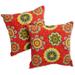 Bungalow Rose 17-Inch Outdoor Knife Edge Throw Pillows Set Of 2 Farrington Terrace Polyester/Polyfill | 6 H x 17 W x 17 D in | Wayfair