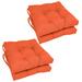 Latitude Run® Tangerine Dream Outdoor Seat Cushion Polyester/Cotton Blend in Orange | 3.5 H x 16 W x 16 D in | Wayfair