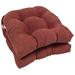 Latitude Run® 16-Inch Solid Microsuede U-Shaped Tufted Chair Cushions Set Of 2 Java Polyester in Red | 3.5 H x 16 W x 16 D in | Outdoor Furniture | Wayfair