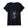 Damen I Love Salsa I Rueda Dance I Tanzkleidung I Salsa Tanz T-Shirt mit V-Ausschnitt