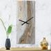 Designart 'White Marble with Curley Grey and Gold Veins' Glam Metal Wall Clock