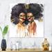 Designart 'Portrait of Two Afro American Women' Modern Wall Clock Decor