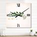 Designart 'Vintage Plant Life XVIII' Farmhouse Metal Wall Clock