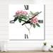 Designart 'Vintage American Flora II' Traditional wall clock