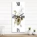 Designart 'Anemone Bouquet Flower With Eucalyptus Branches II' Traditional wall clock