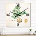 Designart 'Vintage Plant Life X' Farmhouse wall clock