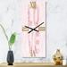 Designart 'Pink Pastel Love' Shabby Chic Large Wall Clock