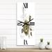 Designart 'Anemone Bouquet Flower With Eucalyptus Branches I' Traditional Large Wall Clock