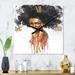 Designart 'Portrait of African American Woman VII' Modern Wall Clock Decor