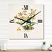 Designart 'Vintage Flower I' Traditional wall clock