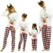 GRNSHTS Family Matching Christmas Pajamas Set Long Sleeve Xmas Deer Pajamas Sleepwear Dad Mom Kids PJs (White-Kids 4T)