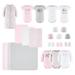 The Peanutshell Newborn Baby Layette Gift Set for Girls Shower Gift Essentials Pink Cheetah Print