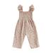 Eyicmarn Baby Romper Kids Floral Print Square Neck Fly Sleeve Jumpsuit Casual Wear for Spring Summer