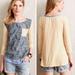 Anthropologie Tops | Anthropologie Postmark Mixed Media Long Sleeve Top | Color: Blue/Yellow | Size: S