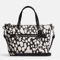 Coach Bags | Coach Mini Gallery Crossbody With Spotted Animal Print | Color: Black/White | Size: Os