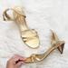 Burberry Shoes | Burberry Gold Leather Ankle Strap Sandal | Color: Gold | Size: 7