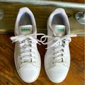 Adidas Shoes | Adidas Leather Court Tennis Shoes Sz 9.5 | Color: Green/White | Size: 9.5