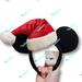 Disney Accessories | Disney Parks Santa Hat Holiday Ears Headband | Color: Black/Red | Size: Os