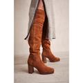 Free People Shoes | Free People Echo Platform Over-The-Knee Boots | Color: Brown | Size: 8