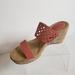 Giani Bernini Shoes | Giani Bernini Slip On Wedges Cork Woman's Heels Size 8.5 | Color: Pink | Size: 8.5