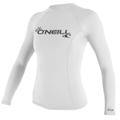 O'Neill Wetsuits Women's Basic Skins Long Sleeve Sun Shirt Rash Vest, White, XS