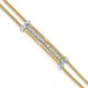 6.75mm 14ct Two tone Gold Polished With Sparkle Cut Beads Fancy Bracelet Jewelry Gifts for Women - 20 Centimeters