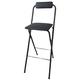 KUANGPAISI Folding Bar Stool with Backrest,seat stool,Padded Counter Height Bar Stool,Portable Folding Stool Tall Bar Stools for Outdoor Kitchen Shop Cafe,1 PC,Black/white