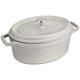 STAUB 40501-421 STAUB-11023107 Casserole Dish Oval 23 cm White Truffle Cast Iron Multicoloured One Size