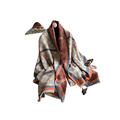 SERUMY Scarf Winter Cashmere Scarf For Women Shawl Luxury Warm Plaid Print Thick Blanket Pashmina Neck-Chief-W-1,65X180Cm