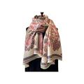 SERUMY Scarf Winter Cashmere Scarf For Women Shawl Luxury Warm Plaid Print Thick Blanket Pashmina Neck-Chief-W-27,65X180Cm