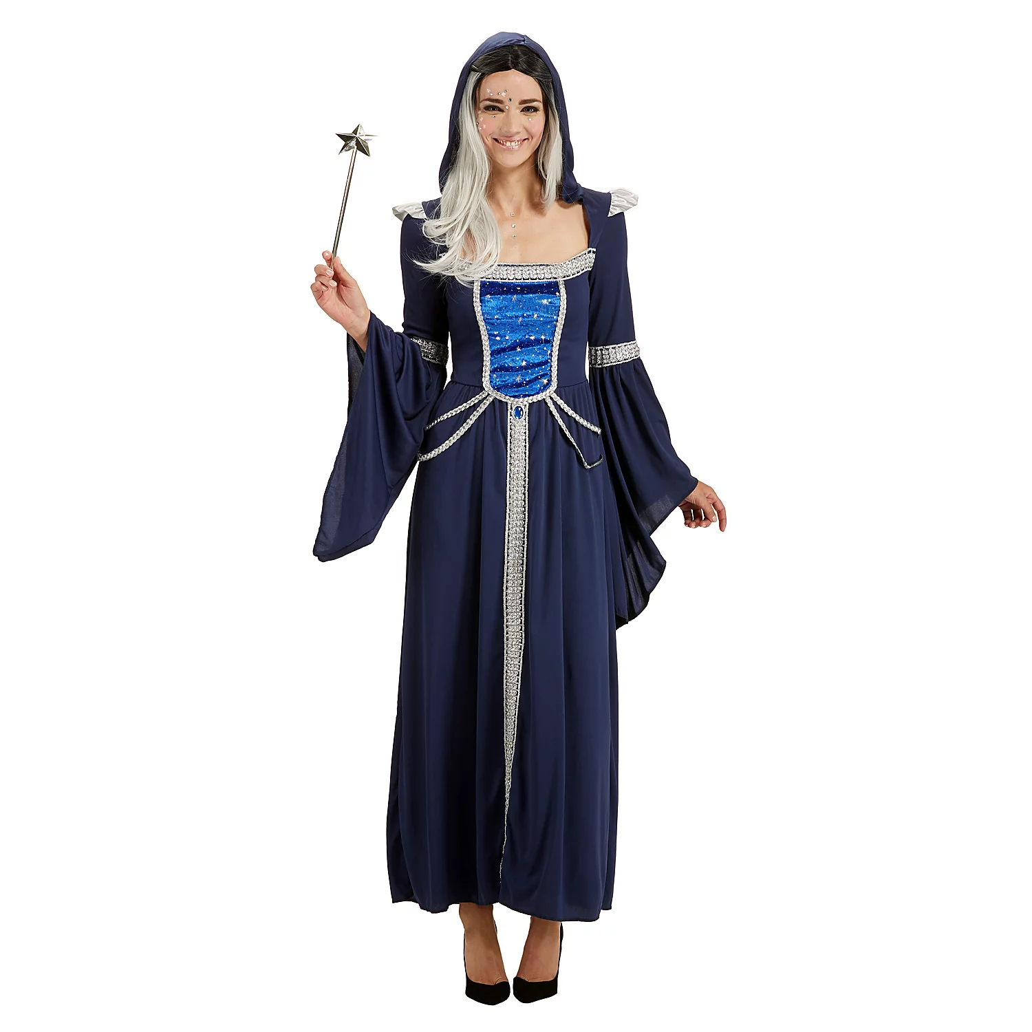Zauberinkostüm für Damen, blau Image