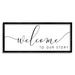 Stupell Industries Welcome to Our Story Fancy Loving Cursive Script by Anna Quach - Floater Frame Textual Art on in Black/Brown/White | Wayfair