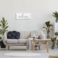 Stupell Industries Welcome to Our Story Fancy Loving Cursive Script by Anna Quach - Wrapped Canvas Textual Art Canvas in Black/White | Wayfair