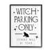 Stupell Industries Witch Parking Humorous Halloween Toad Grain Pattern by Daphne Polselli - Floater Frame Textual Art Print on Canvas Canvas | Wayfair