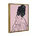 Stupell Industries Flawless Text Bold Pink Glam Fashion Woman by Ziwei Li - Floater Frame Graphic Art on Canvas in Black/Pink | Wayfair