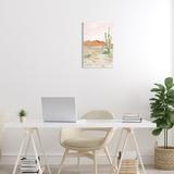 Stupell Industries Cactus Plants Dry Desert Scene Distant Cliffs by Lanie Loreth - Unframed Painting Canvas in Brown/White | Wayfair